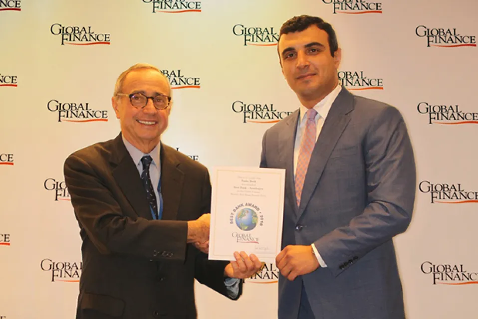 PAŞA Bank “Azərbaycanın ən yaxşı bankı 2016” mükafatı ilə təltif olunub