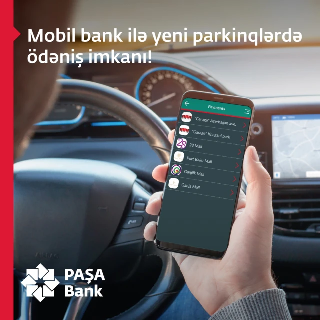 Mobil bank ilə yeni parkinqlərdə ödəniş imkanı