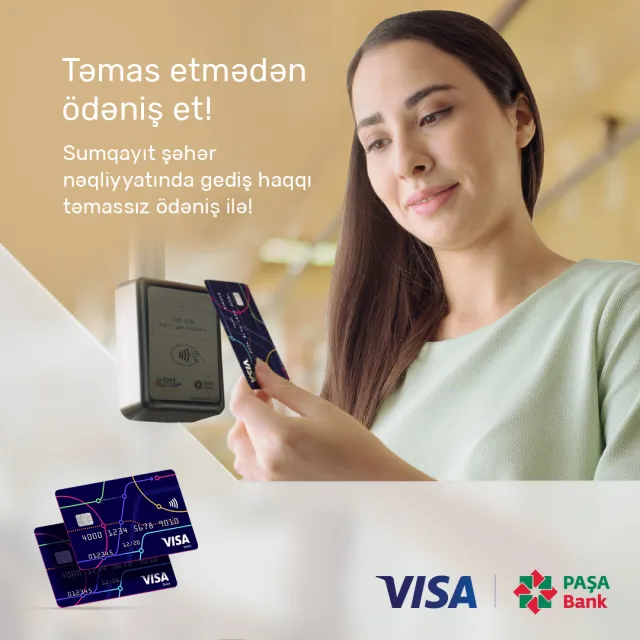 PAŞA Bank Visa və “Sumqayıt Nəqliyyat” MMC ilə tərəfdaşlıqda Sumqayıt ictimai nəqliyyatında gediş haqqının təmassız ödəniş sistemini təqdim edir