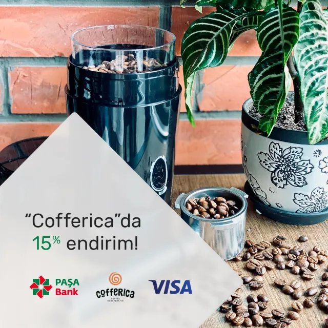 “Cofferica”-dan Visa kartı ilə edilən sifarişlərə 15% endirim!