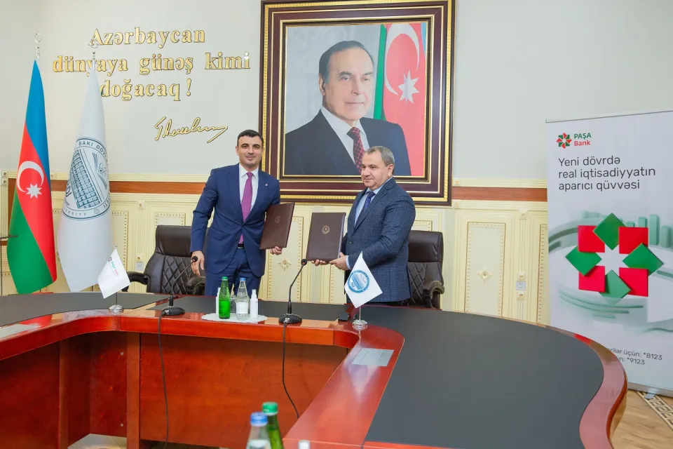 “PAŞA Bank” ilə Bakı Dövlət Universiteti arasında əməkdaşlıq Memorandumu imzalanıb