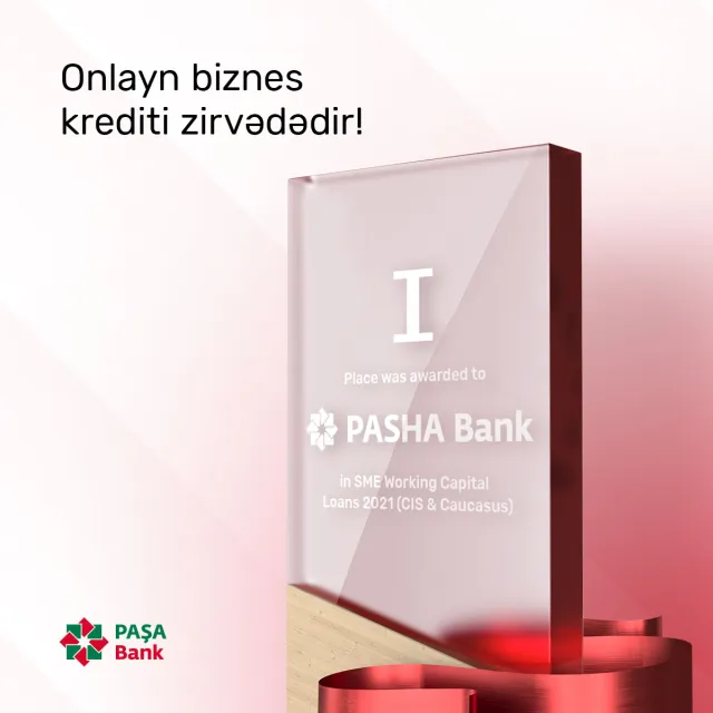 PAŞA Bankın “Onlayn kredit” məhsulu regionda KOS üçün “Ən yaxşı bank məhsulu” seçilib
