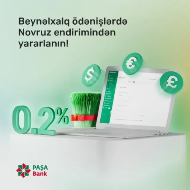 Novruz endirimi ilə beynəlxalq ödənişlər