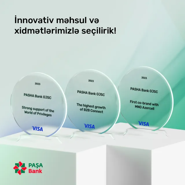 “PAŞA Bank” “Visa” beynəlxalq ödəniş sistemi tərəfindən mükafatlandırılıb
