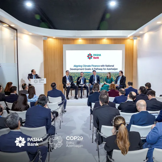 “PAŞA Bank”ın təşkilatçılığı ilə “İqlim maliyyəsinin milli inkişaf hədəfləri ilə uyğunlaşdırılması: Azərbaycanın yolu” adlı panel keçirilib