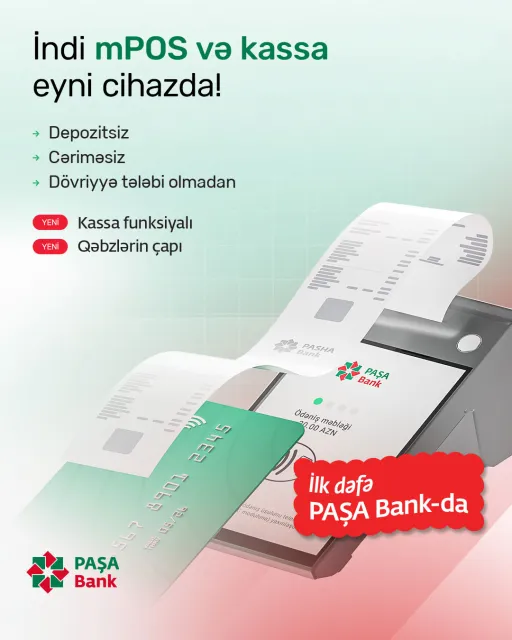 “PAŞA Bank” yeni nəsil kassa funksiyalı mPOS cihazını təqdim etdi