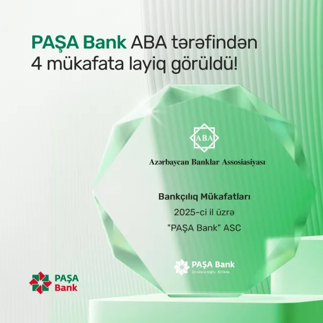 PASHA Bank receives four prestigious awards from ABA