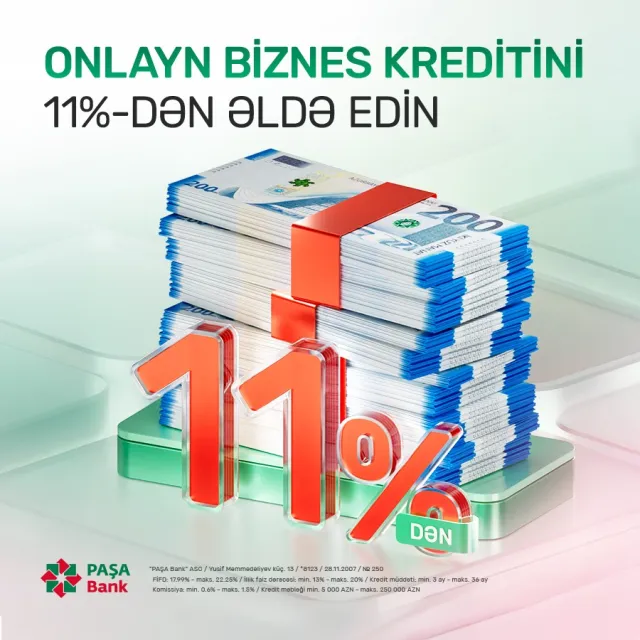 PAŞA Bank-dan sahibkarlar üçün yeni kredit kampaniyası