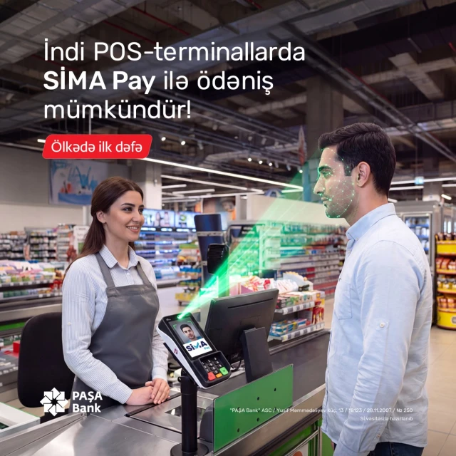 PAŞA Bankdan növbəti ilk: SİMA Pay üz tanıma ödəniş həlli POS-terminallarda təqdim olundu