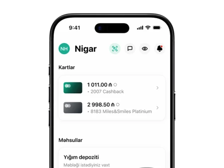 Ehtiyacınız olan bank əməliyyatları smartfonunuzda