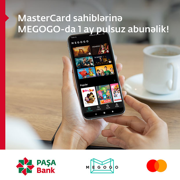 MasterCard sahiblərinə MEGOGO-da 1 ay pulsuz abunəlik!