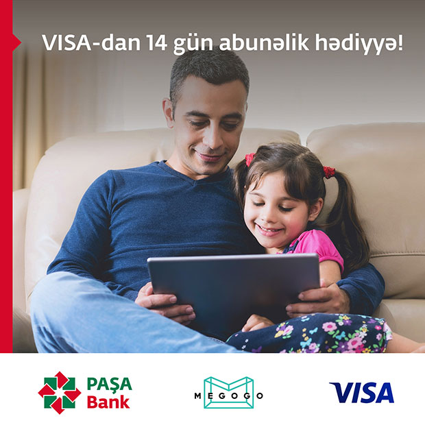 PAŞA Bank VISA kartı sahibləri Megogo-dan əlavə 14 günlük abunəlik qazanır!
