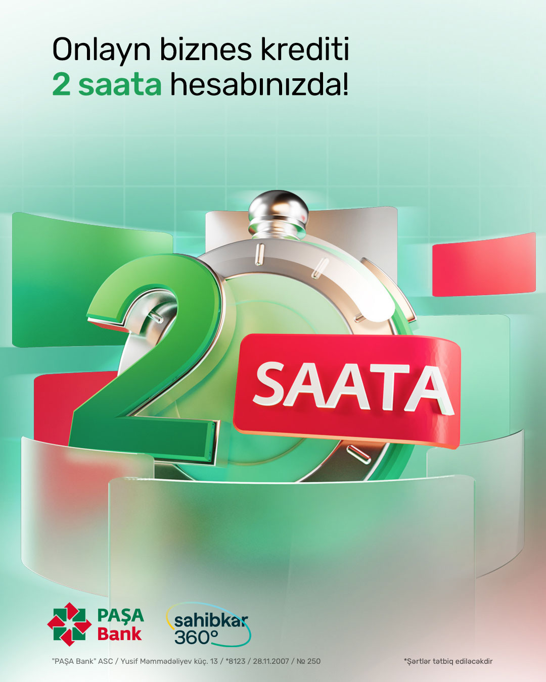 “PAŞA Bank”dan onlayn biznes krediti 2 saata hesabınızda!