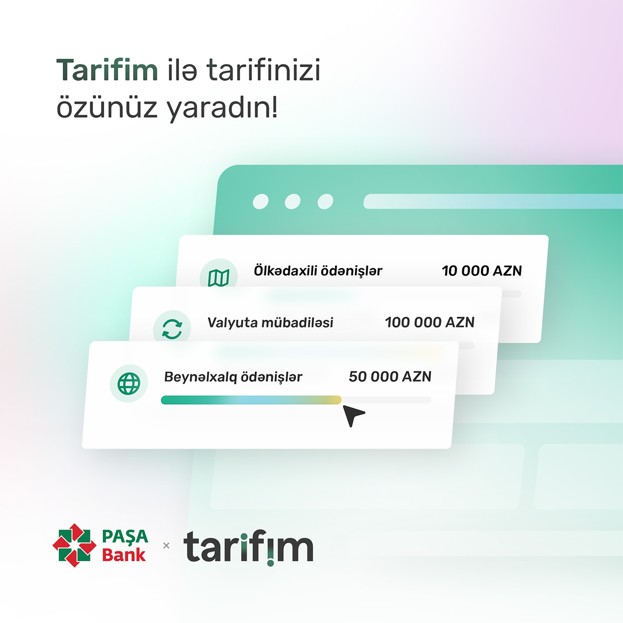 “PAŞA Bank” yerli bazara “Tarifim” xidmətini təqdim edib
